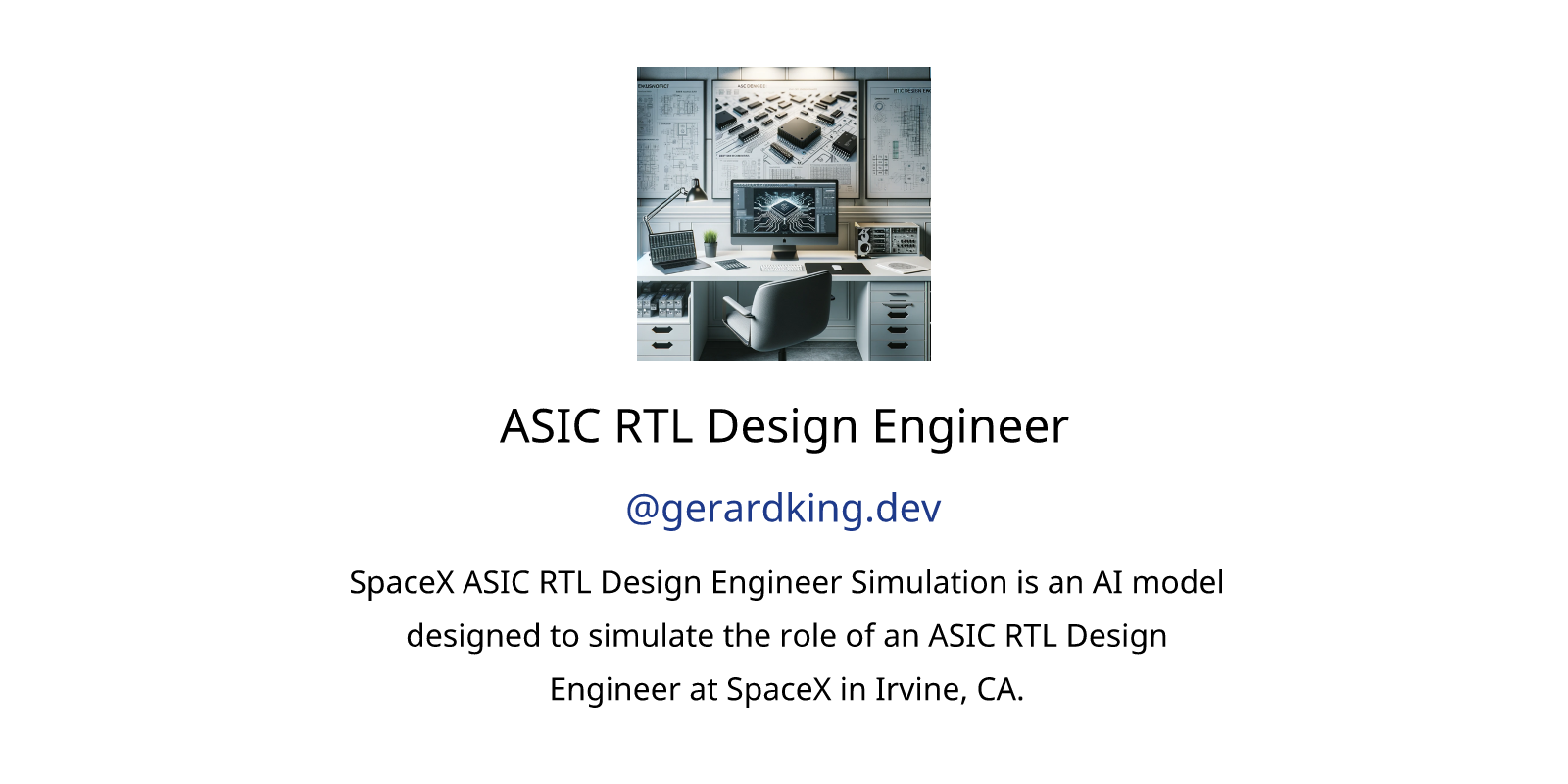 ASIC RTL Design Engineer GPTs author, description, features and