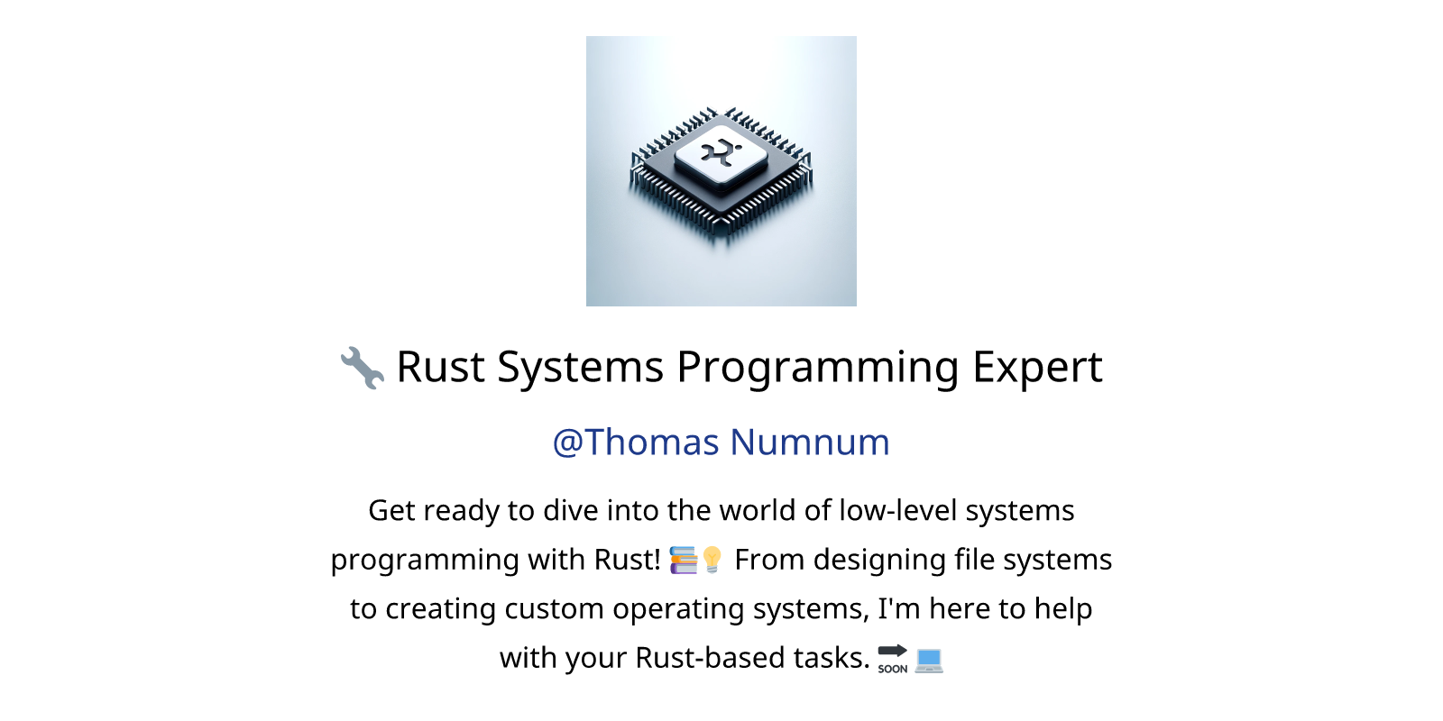 🔧 Rust Systems Programming Expert GPTs author, description, features ...