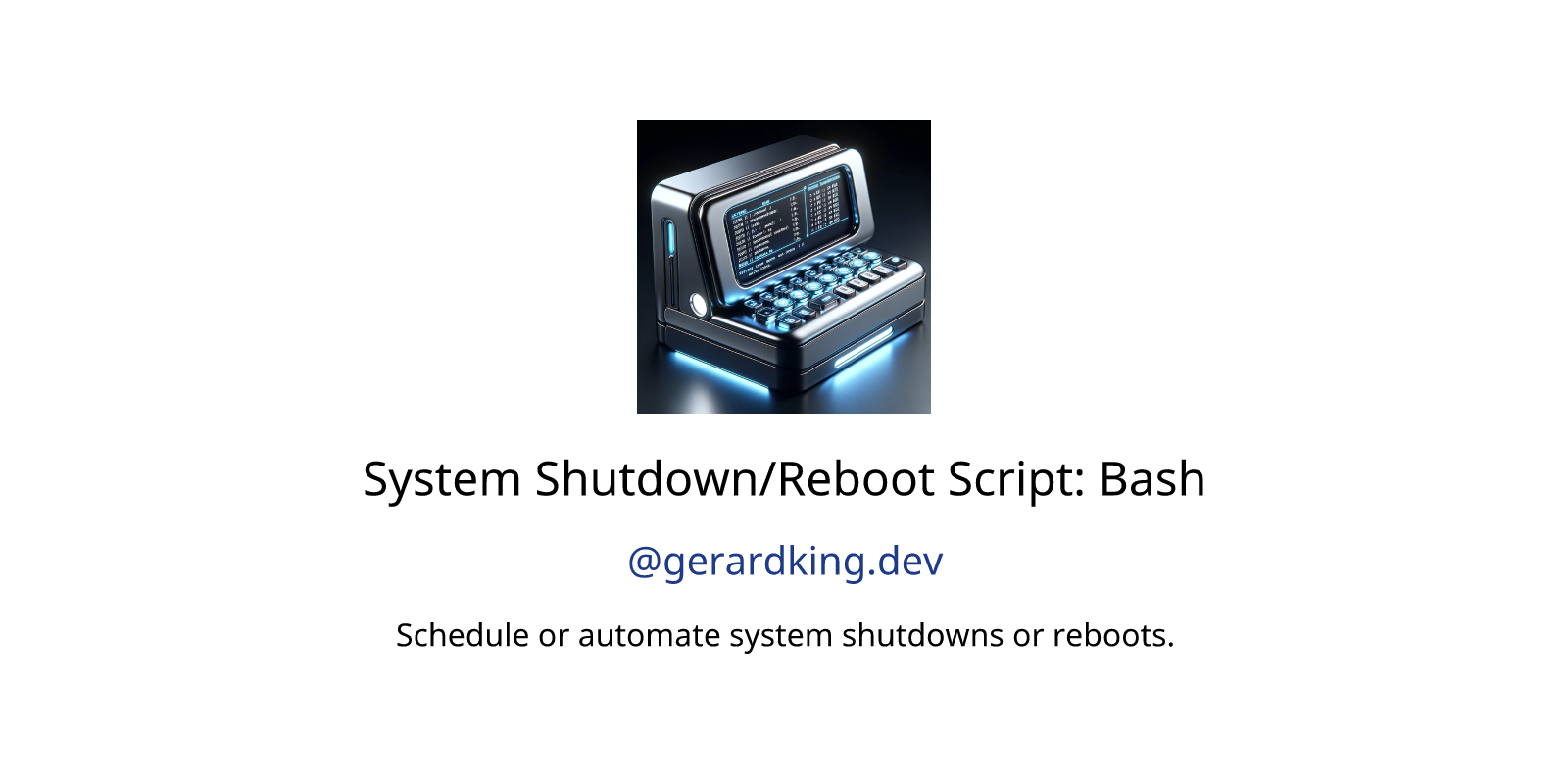 System Shutdown/Reboot Script: Bash GPTs Author, Description, Features ...