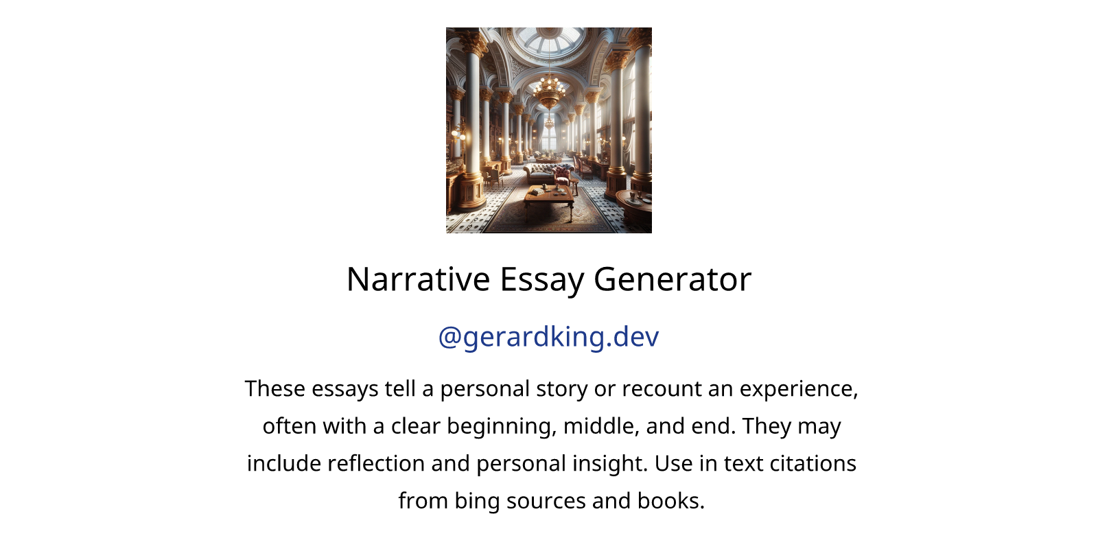 narrative essay generator free